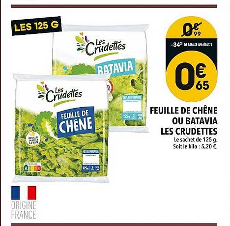 Feuille De Chêne Ou Batavia Les Crudettes
