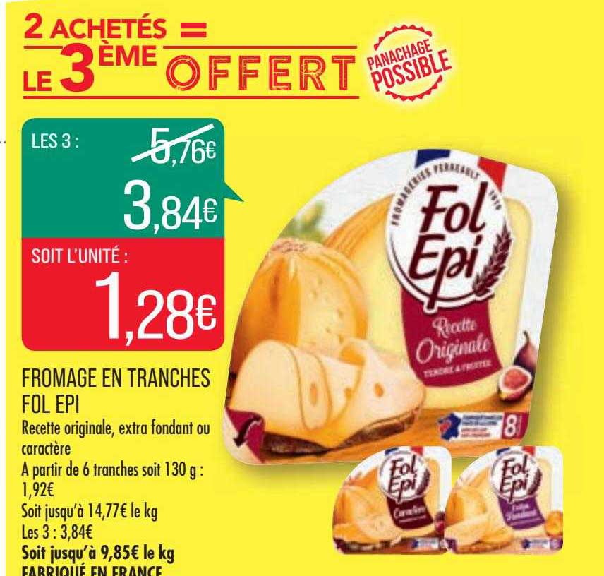 fromage en tranches fol epi