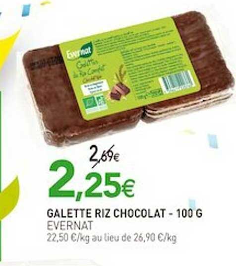 gallette riz chocolat evernat