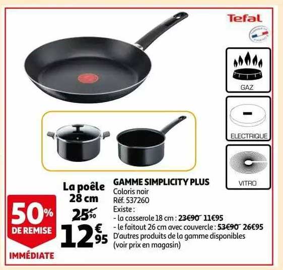 Gamme Simplicity Plus : La Poêle 28 Cm