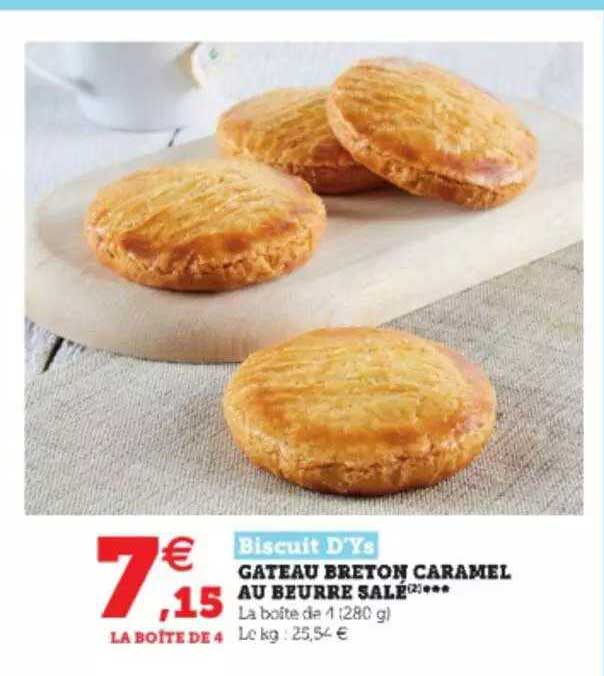 gâteau breton caramel au beurre salé biscuit d'ys