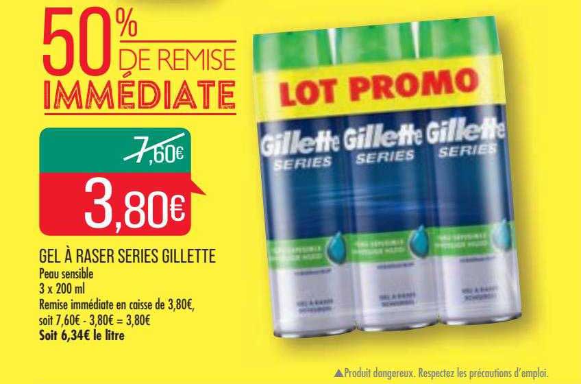 gel à raser séries gillette