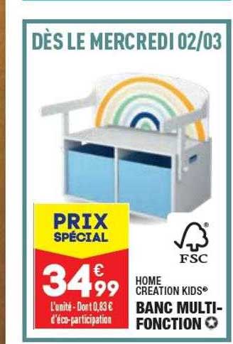 Home Creation Kids Banc Multifonction