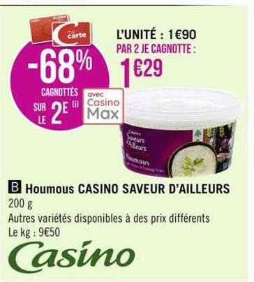 houmous casino saveur d'ailleurs