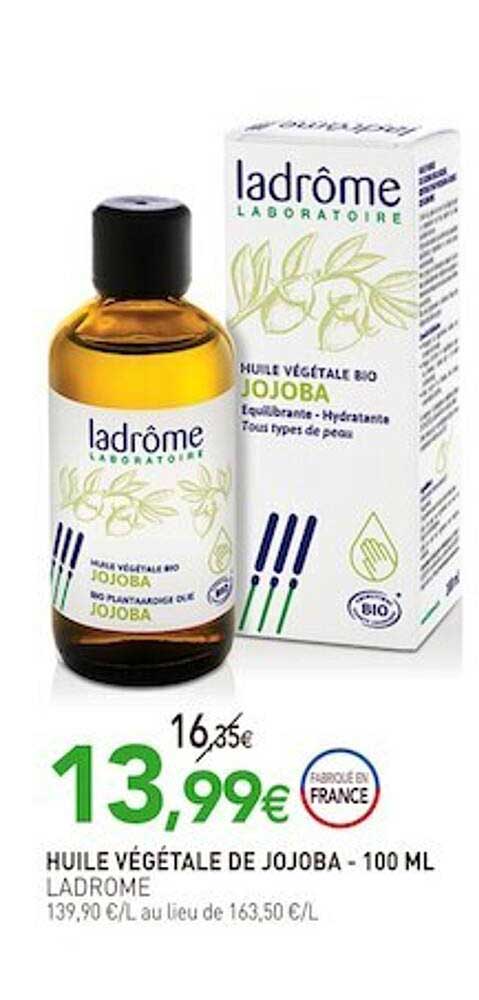 huile végétale de jojoba ladrome