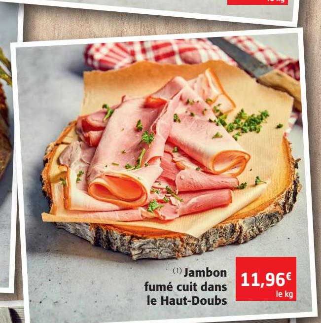 jambon fumé cuit dans le haut-doubs