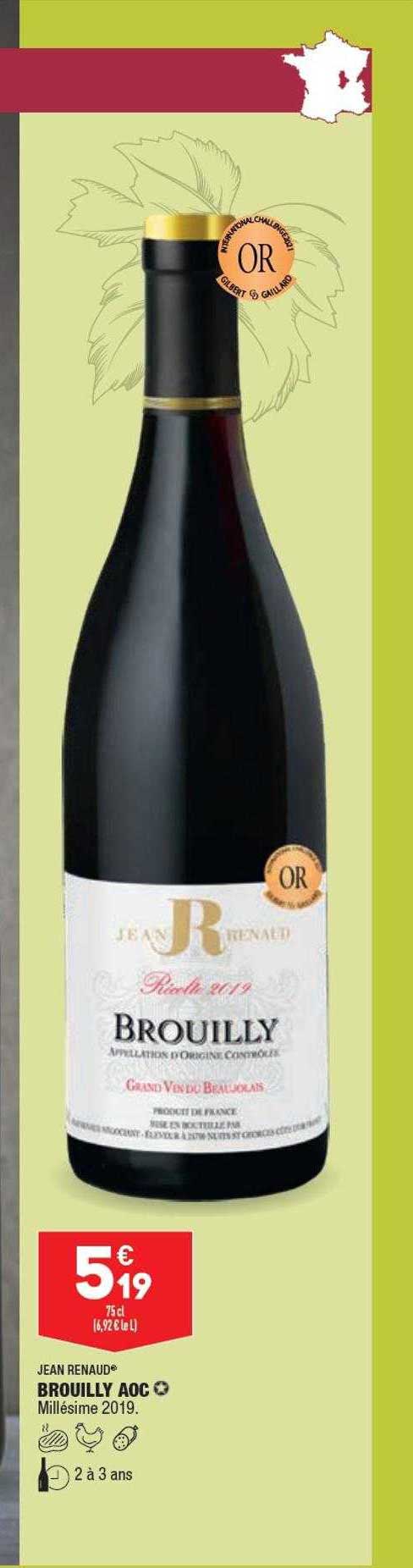 jean renaud brouilly aoc millésime 2019