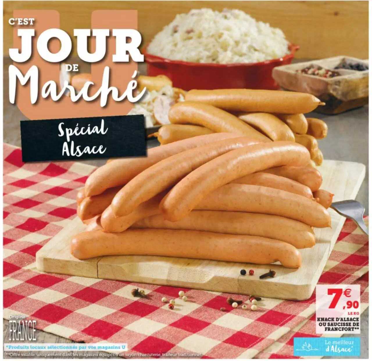 knack d'alsace ou saucisse de francfort