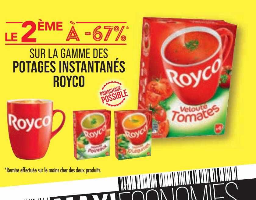 la gamme des potages instantanés royco