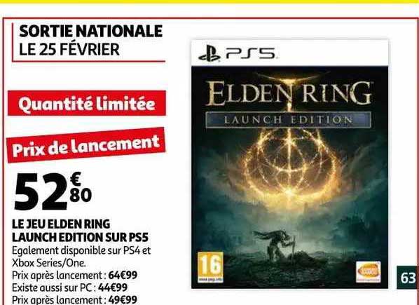 le jeu elden rong launch édition sur ps5