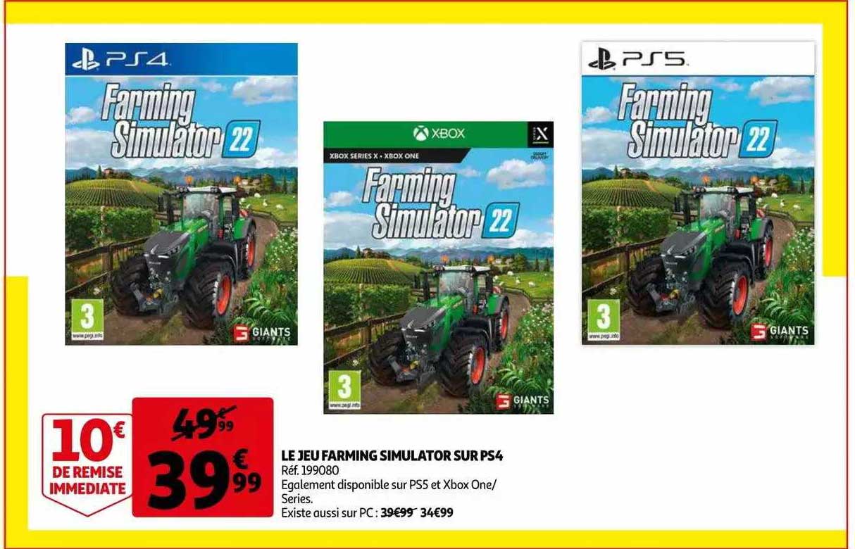 le jeu farming simulatore sur ps4