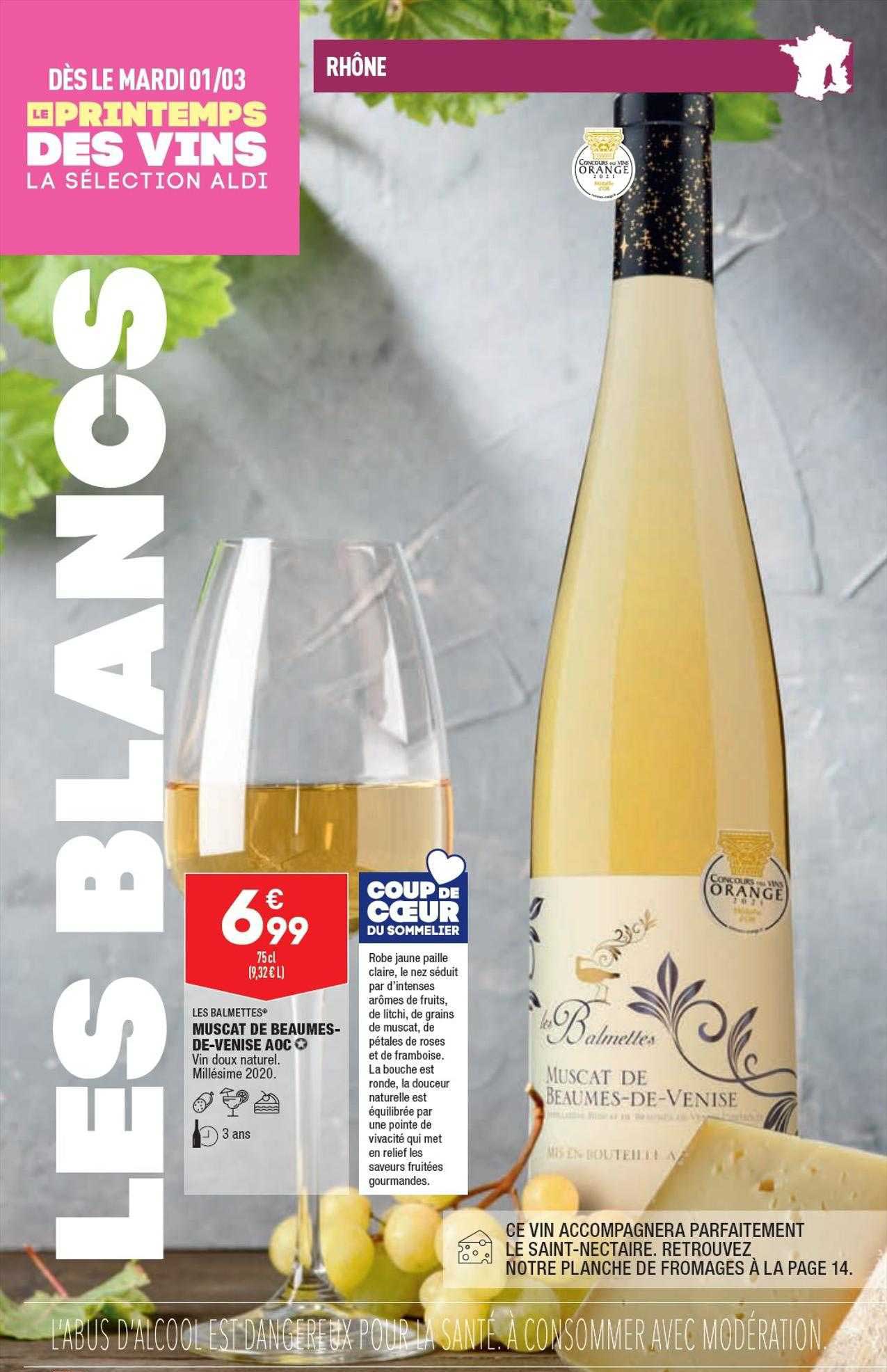 Les Balmettes Muscat De Beaumes-de-venise Aoc Vin Doux Naturel