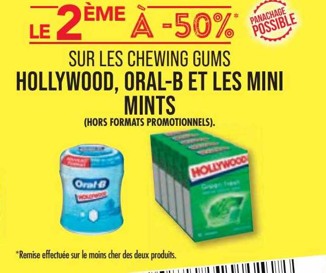 les chewings gums hollywood, oral-b et les mini mints