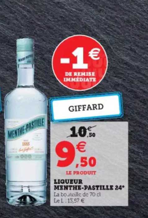 liqueur menthe-pastille 24°