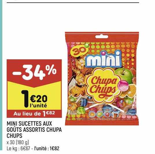 Mini Sucettes Aux Goûts Assortis Chupa Chups
