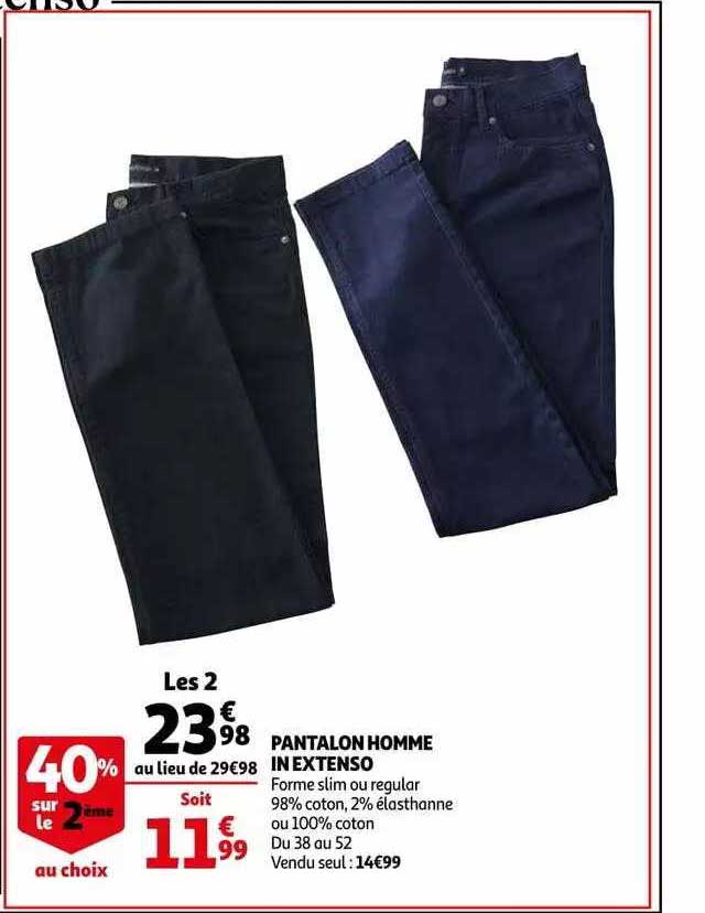 pantalon homme in extenso