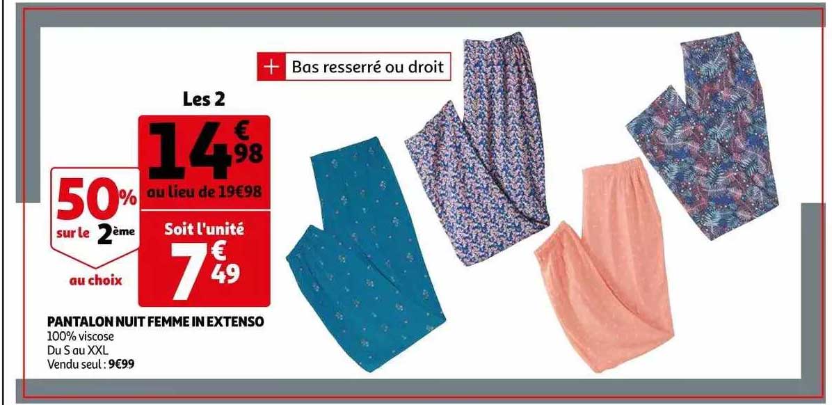 pantalon nuit femme in extenso