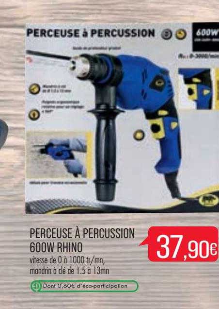 perceuse à percussion 600w rhino