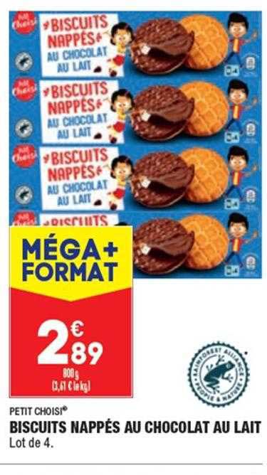 Petit Choisi Biscuits Nappés Au Chocolat Au Lait