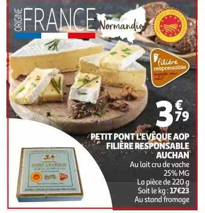 petit pont l'evêque aop filière responsable auchan