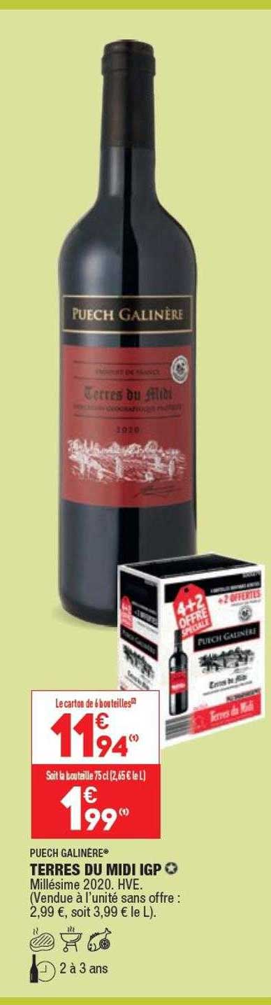 puech galinere terres du midi igp millésime 2020
