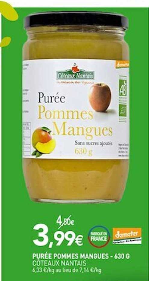 purée pommes mangues côteaux nantais