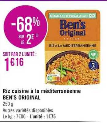 Riz Cuisiné à La Méditerranéenne Ben's Original