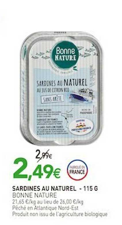 sardines au naturel bonne nature