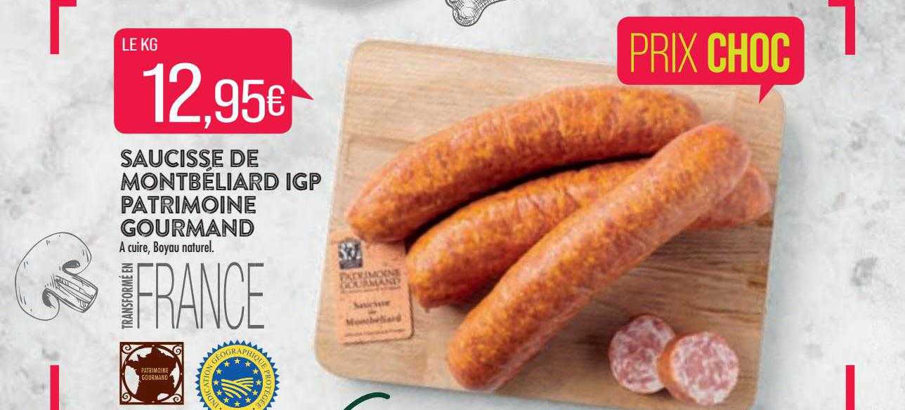 Saucisse De Montbéliard Igp Patrimoine Gourmand