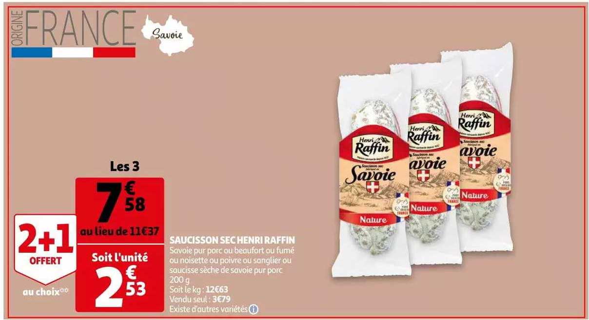 saucisson sec henri raffin
