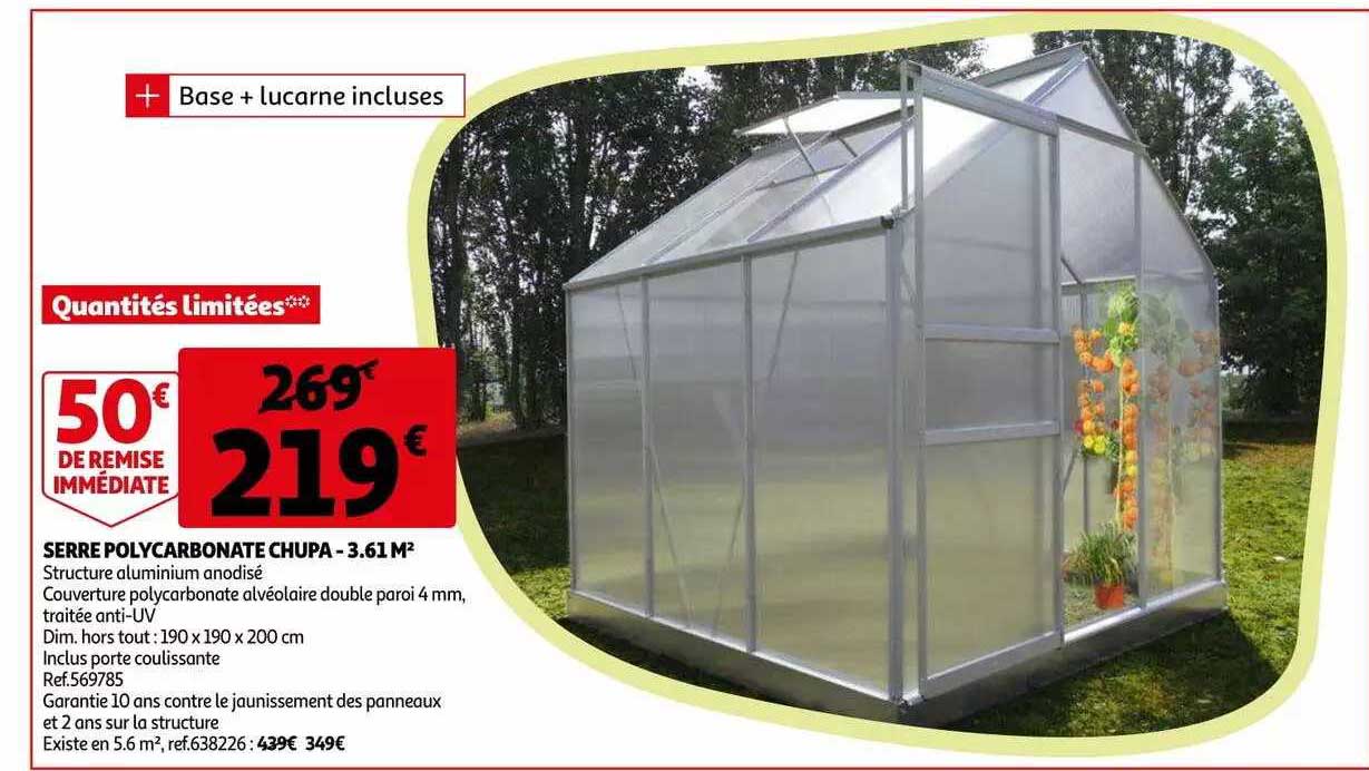 serre polycarbonate chupa - 3.61m²