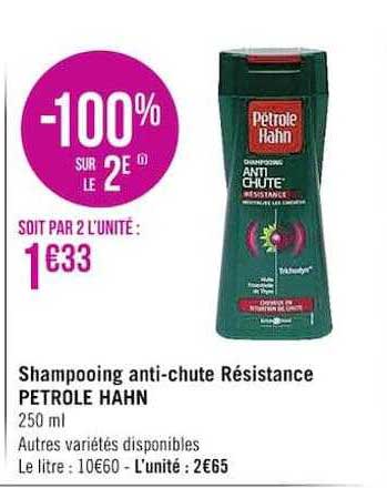 shampooing anti-chute résistance pétrole hahn