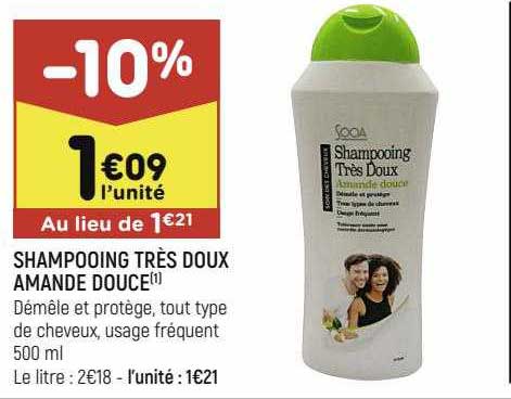 shampooing très doux amande douce