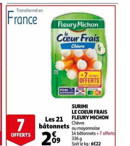 Surimi Le Coeur Frais Fleury Michon