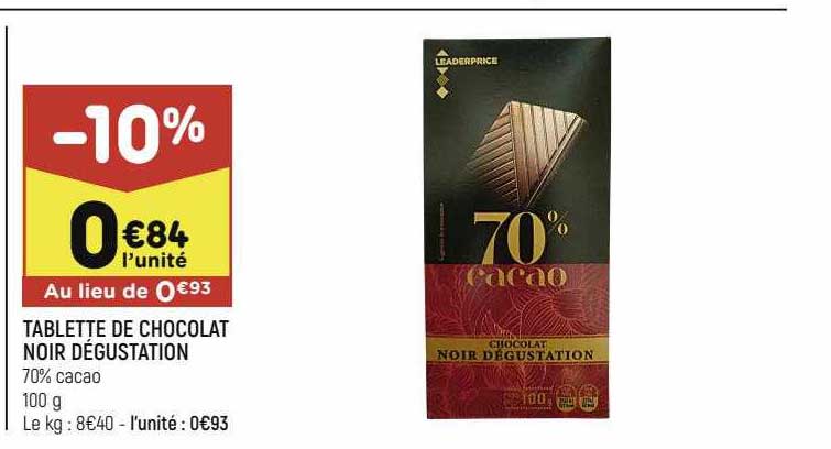 Tablette De Chocolat Noir Dégustation