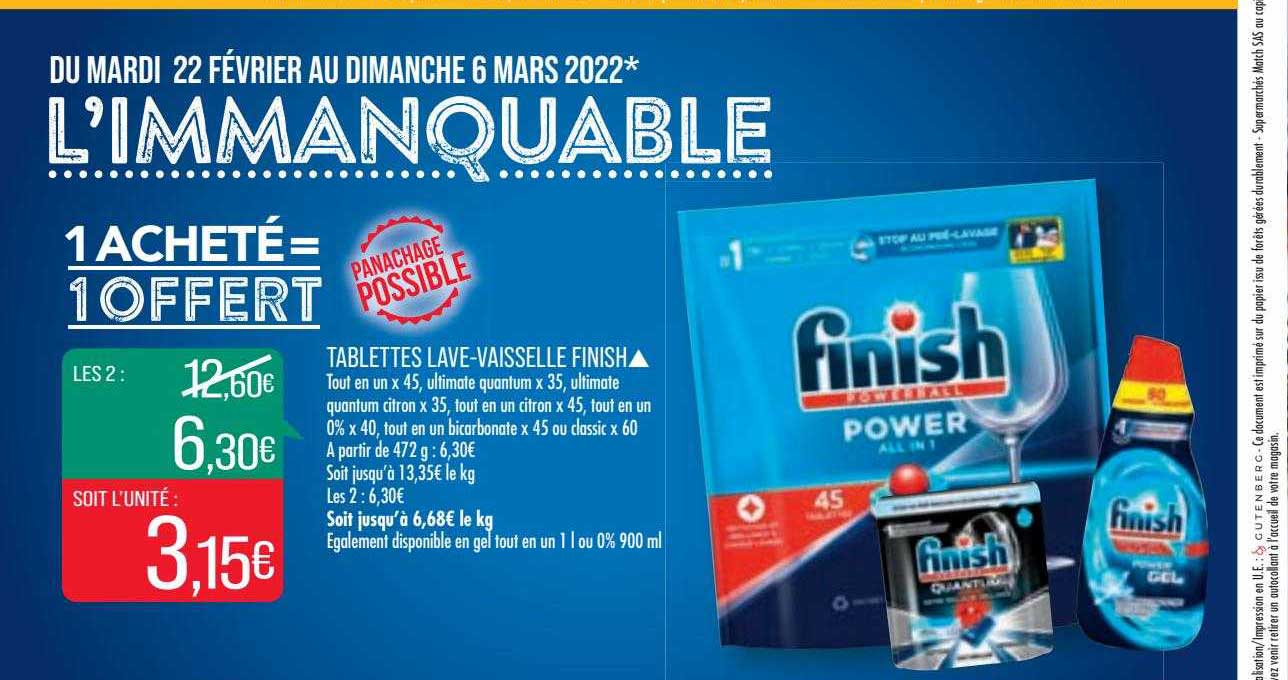 tablettes lave-vaisselle finish