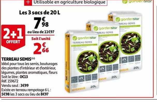 terreau semis gardenstar