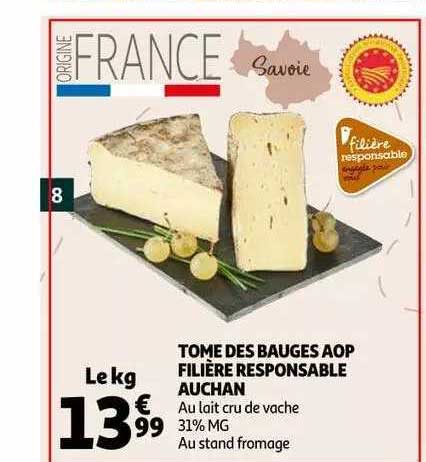 tome des bauges aop filière responsable auchan