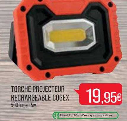 Torche Projecteur Rechargeable Cogex