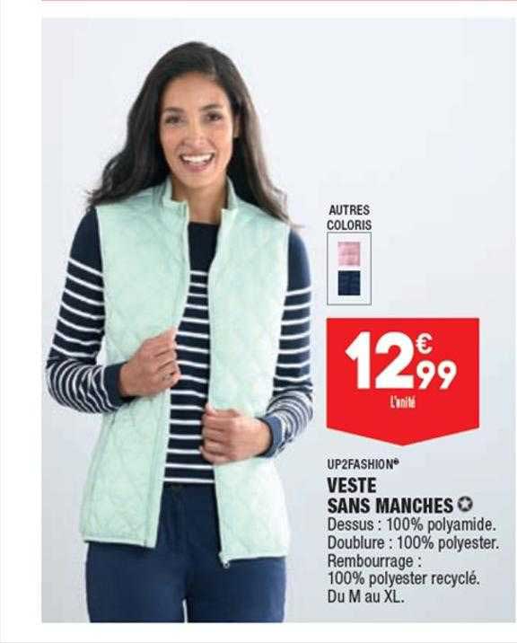 up2fashion veste sans manches