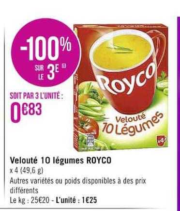 Velouté 10 Légumes Royco