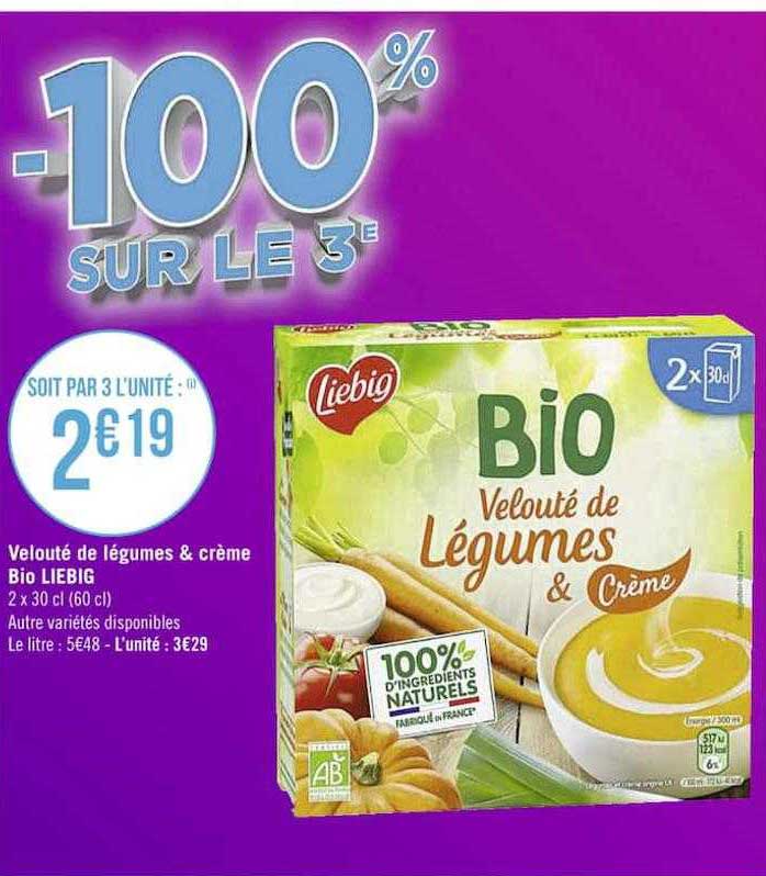 Velouté De Légumes & Crème Bio Liebig