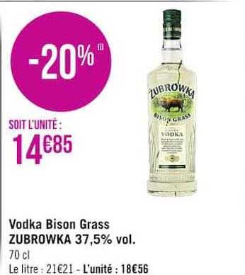 vodka bison grass zubrowka 37,5% vol.