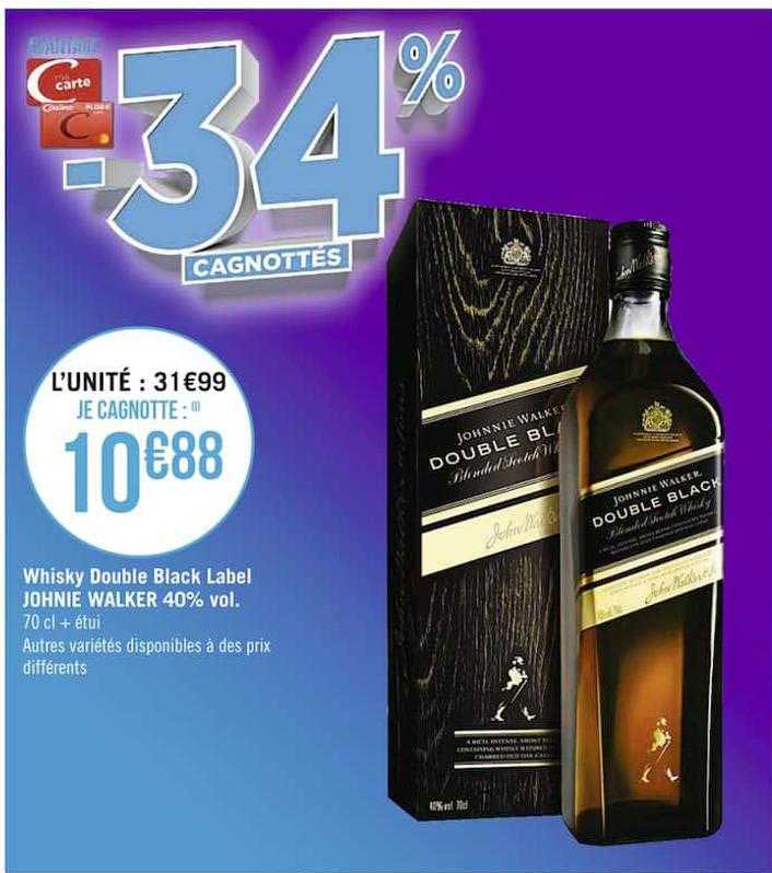 whisky double black label johnie walker 40% vol.