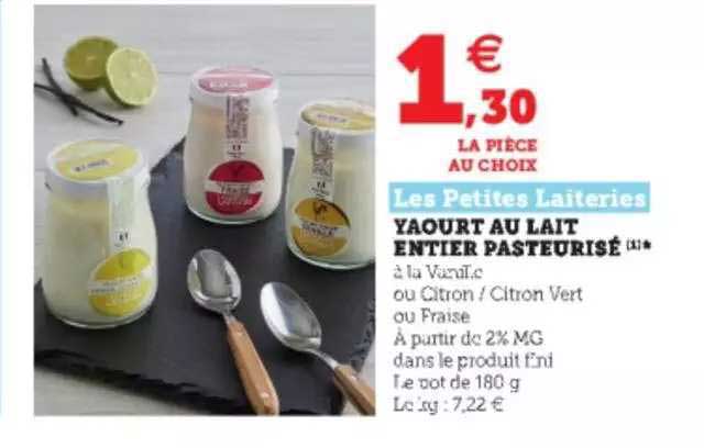 yaourt au lait entier pasteurisé les petites laiteries