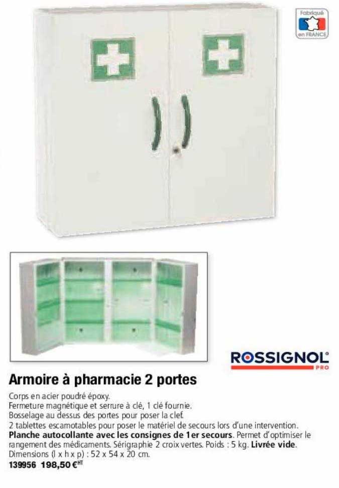 Armoire à Pharmacie 2 Portes Rossignol