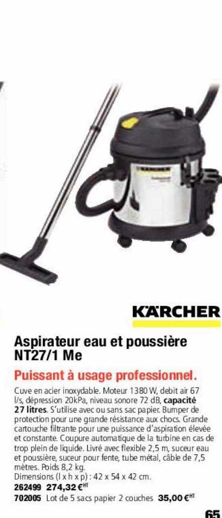 Aspirateur Eau Et Poussière Nt27-1 Me Kärcher