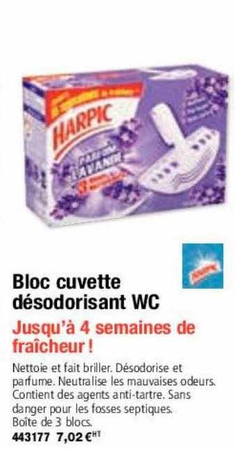 bloc cuvette désodorisant wc harpic