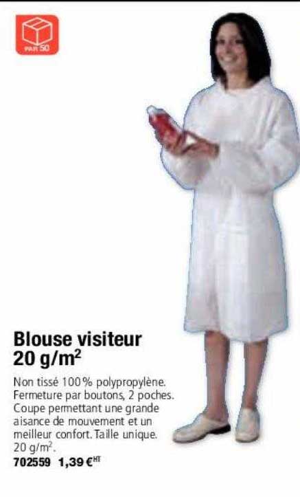 blouse visiteur 20 g-m²