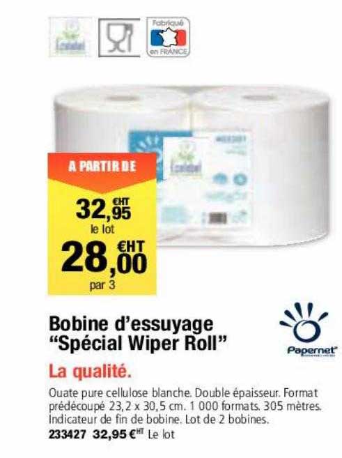 bobine d'essuyage "spécial wiper roll"